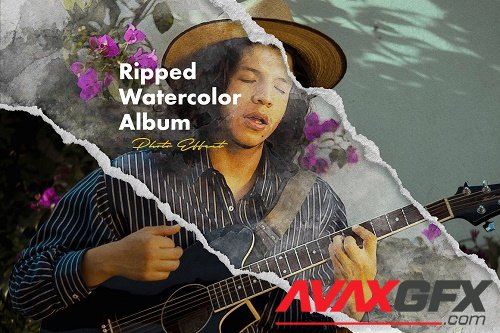 Ripped Watercolor Album Effect - 7190966