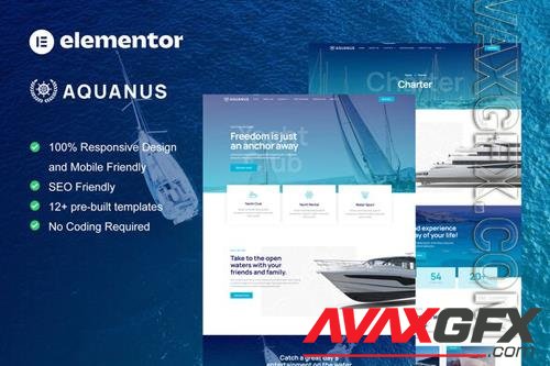 TF Aquanus - Yacht Club & Boat Rental Elementor Template Kit