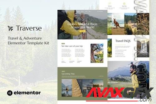 TF Traverse - Travel & Tour Agency Elementor Template Kit 37982333