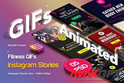 Animated GIFs Gym & Fitness Instagram Stories