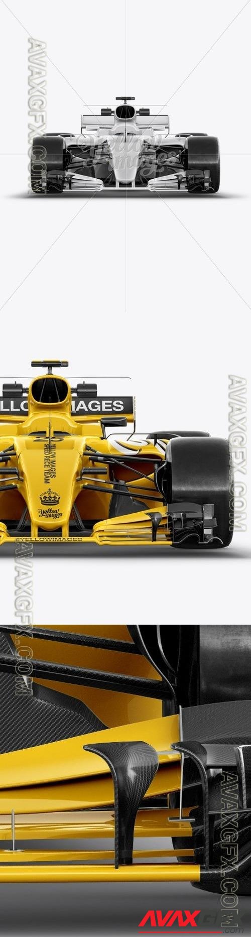 2017 Formula 1 Car Front view Mockup 18015