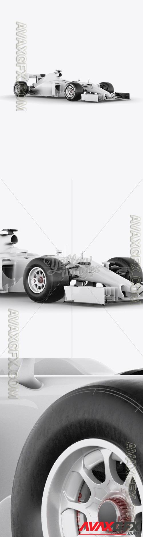 Formula One Car Mockup Front 3/4 View 12614