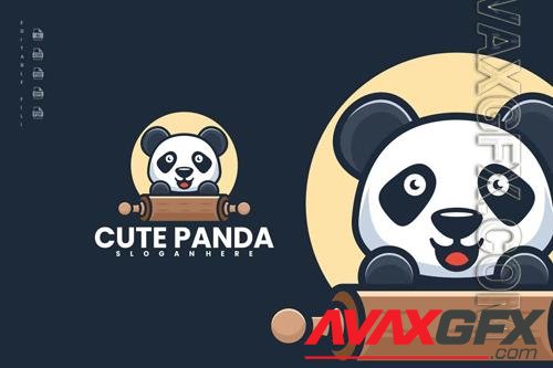 Cute Panda Mascot Logo