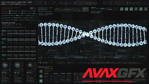 Videohive - Holographic Display of Advance DNA Sequence Analysis 01 26536381