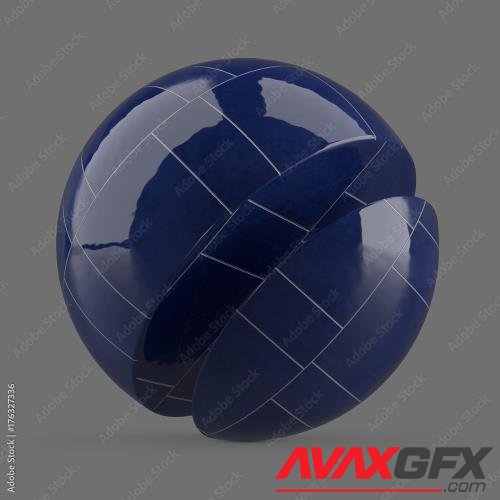 Adobestock - Glossy ceramic blue tiles 176327336