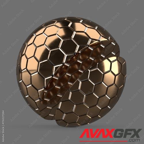 Adobestock - Large bronze hexagon tiles 176327284