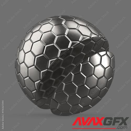 Adobestock - Large silver hexagon tiles 176327294