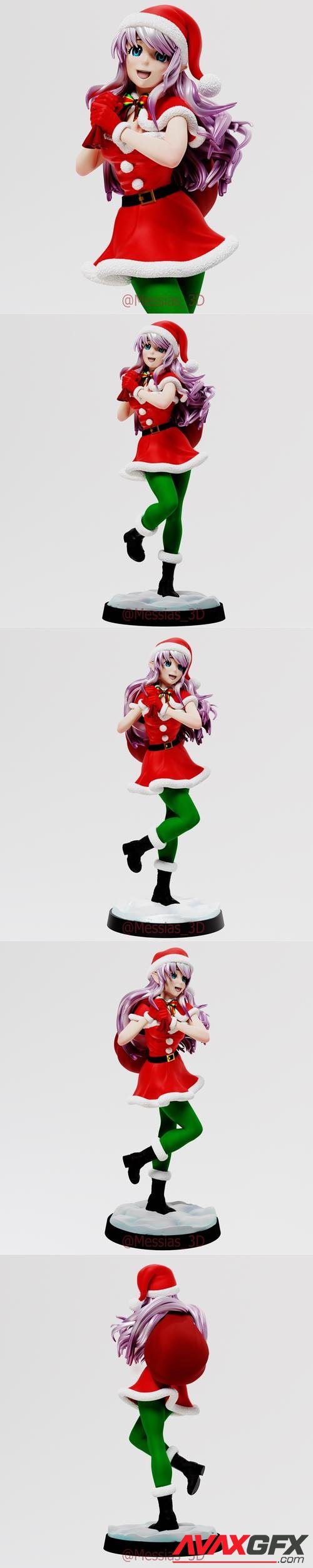 Merry Christmas Girl – 3D Print