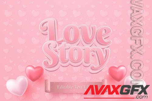 Love story 3d editable text effect in pink color
