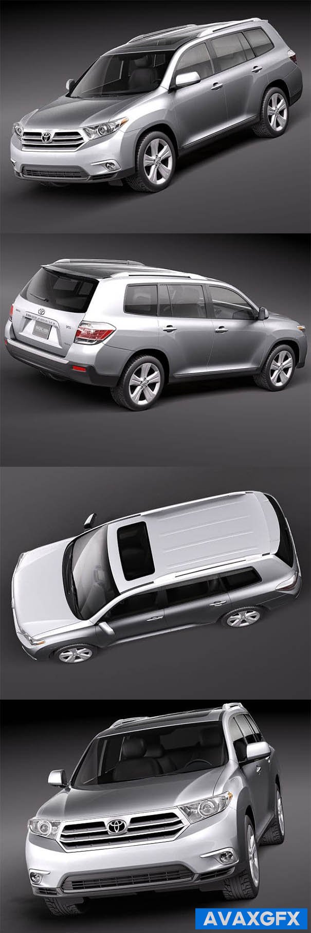Toyota Highlander 2011 3D Model