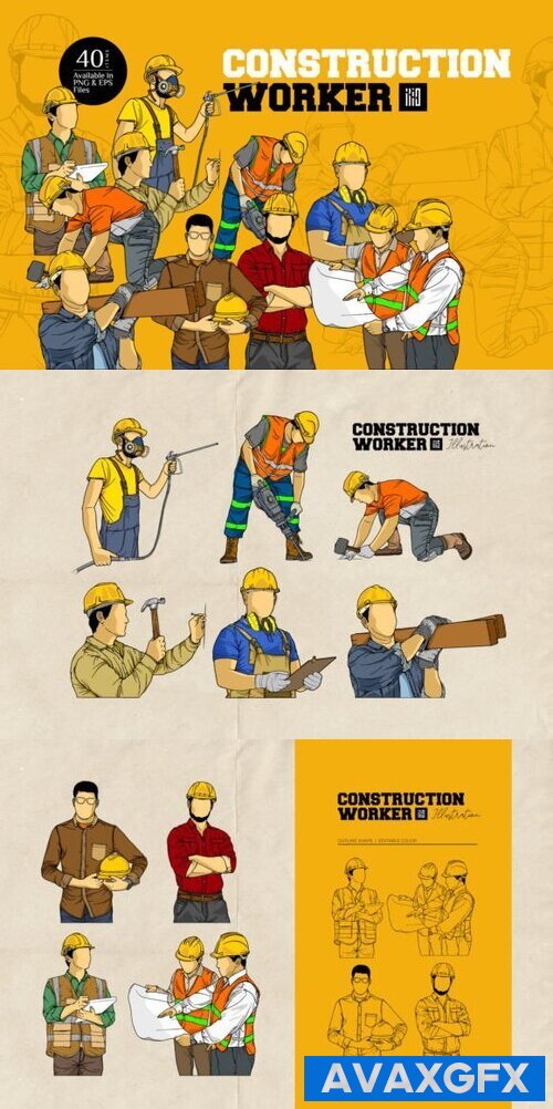 Construction Worker Vector Illustration