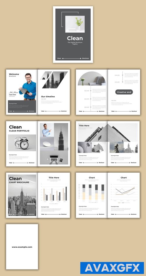 Adobestock - Clean Creative Brochure 524356988