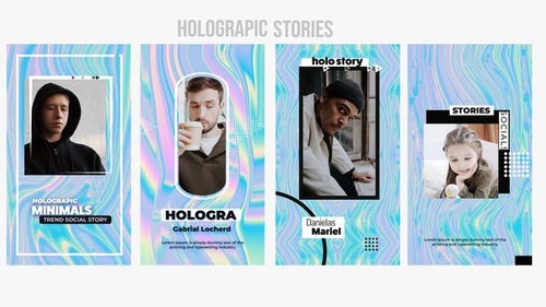 VideoHive - Holographic Stories - 43726547