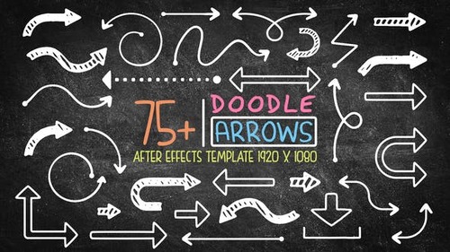 VideoHive - 75 Doodle Arrow Pack After Effects - 43760854