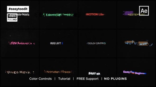 Videohive - Glitch Text Animation Presets 44398870