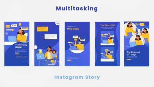 Videohive - Multitasking Work Instagram Story 44422364