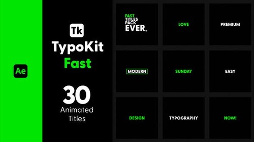 Typo Kit Fast Titles for After Effects 44506562 [Videohive]