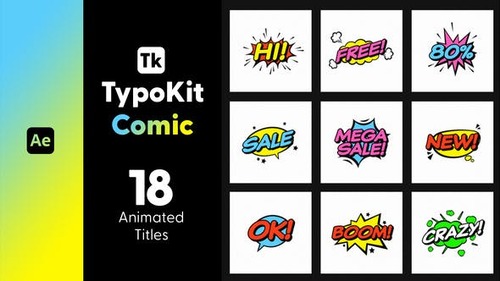 Videohive - Typo Kit Comic Titles for After Affects 44546011