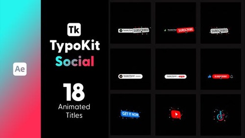Videohive - Typo Kit Social Titles for After Effects 44546045