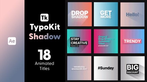Videohive - Typo Kit Shadow Titles for After Effects 44564873