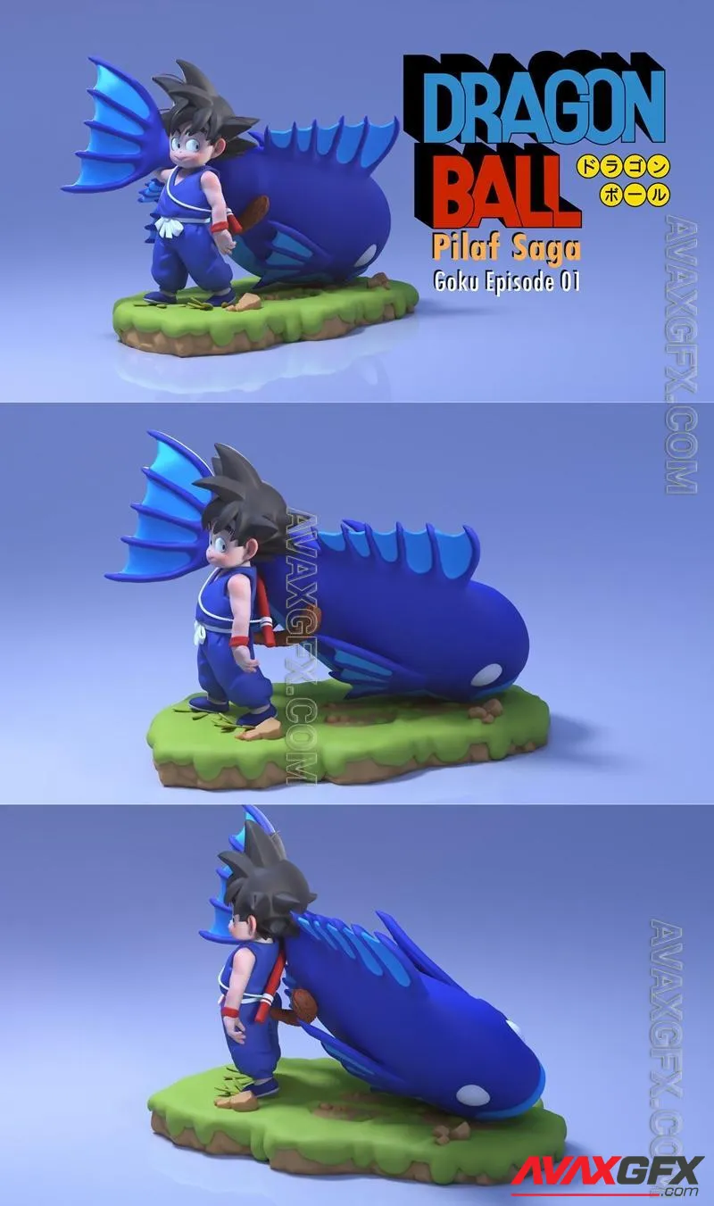 Goku - Pilaf Saga - Episode 01 - Dragon Ball - STL 3D Model