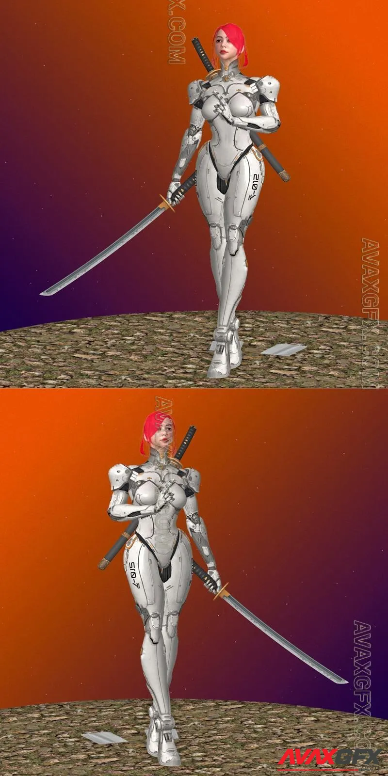 Cyborg Assassin - STL 3D Model