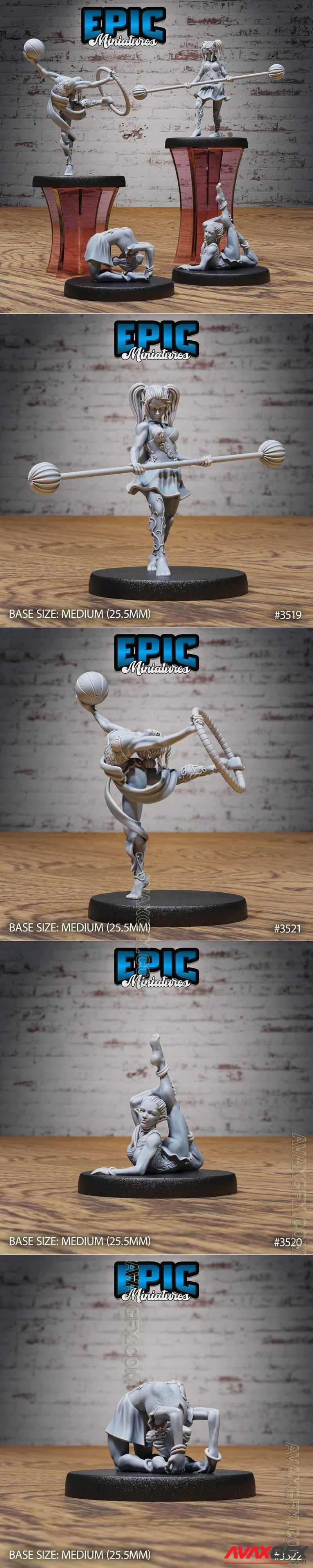 Epic Miniatures - Acrobat Elf Set A - STL 3D Model