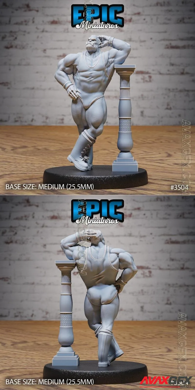 Epic Miniatures - Orc Strongman Posing - STL 3D Model