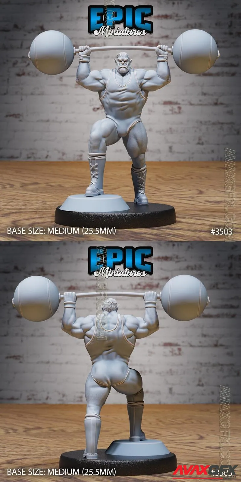 Epic Miniatures - Orc Strongman - STL 3D Model