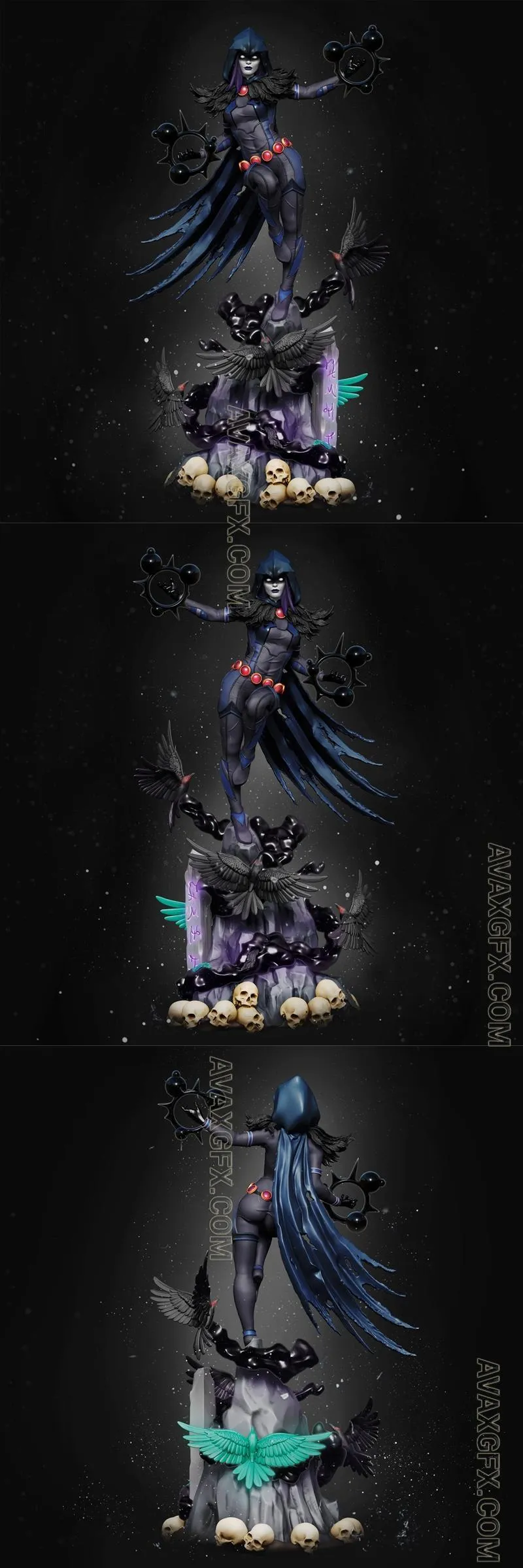 Raven DC Comics - STL 3D Model