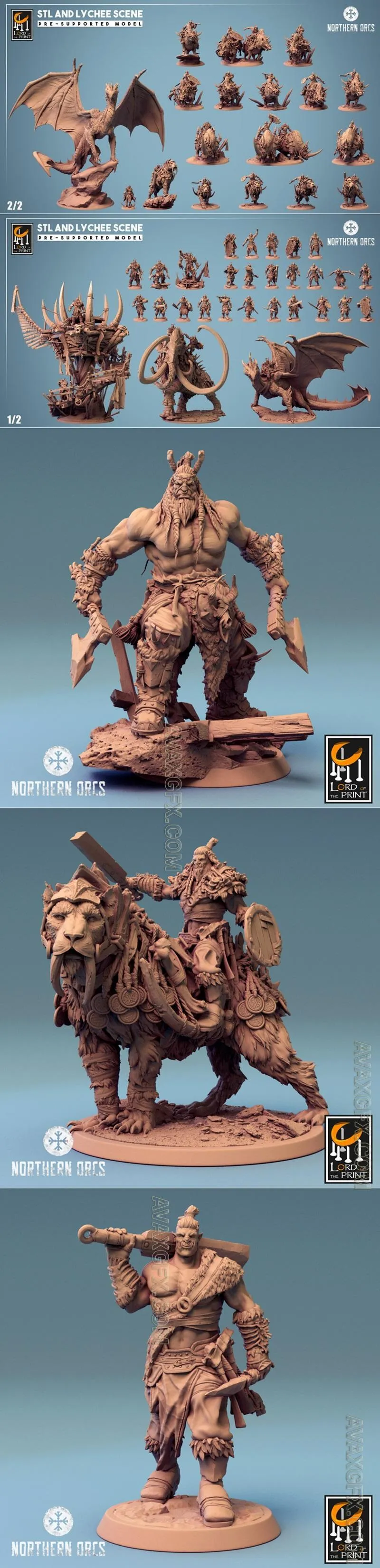 Lord of the Print - Northern Orcs April 2024 - STL 3D Model