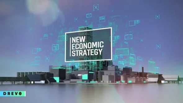 New Economic Strategy/ Business and Corporate Grow Intro/ HUD UI Breaking News/ Oil and Energy Ident 28467556 Videohive