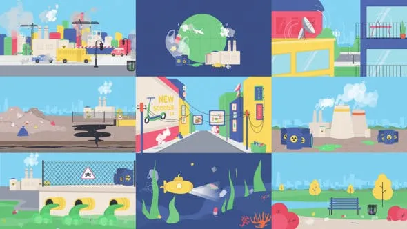 Pollution Animated Scenes 51797813 Videohive