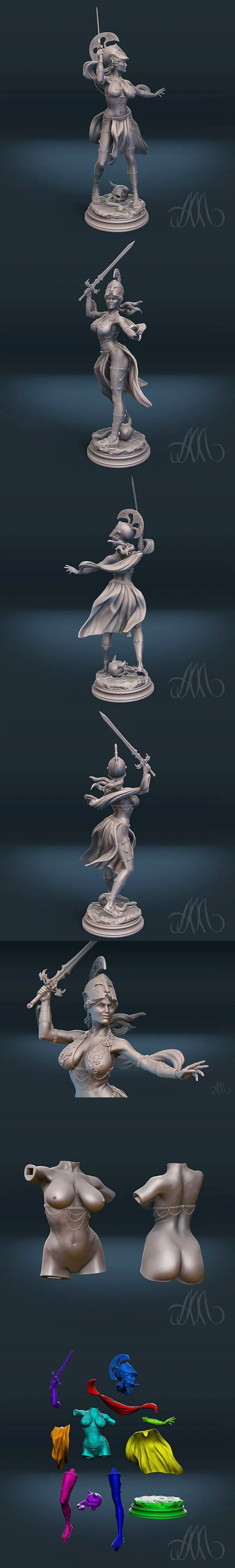 Goddess Athena 3D Print