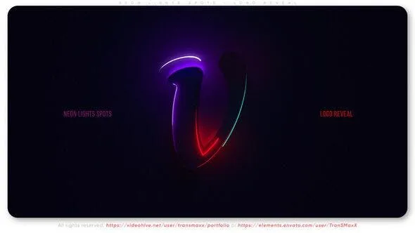 Neon Lights Spots - Logo Reveal 52070701 Videohive