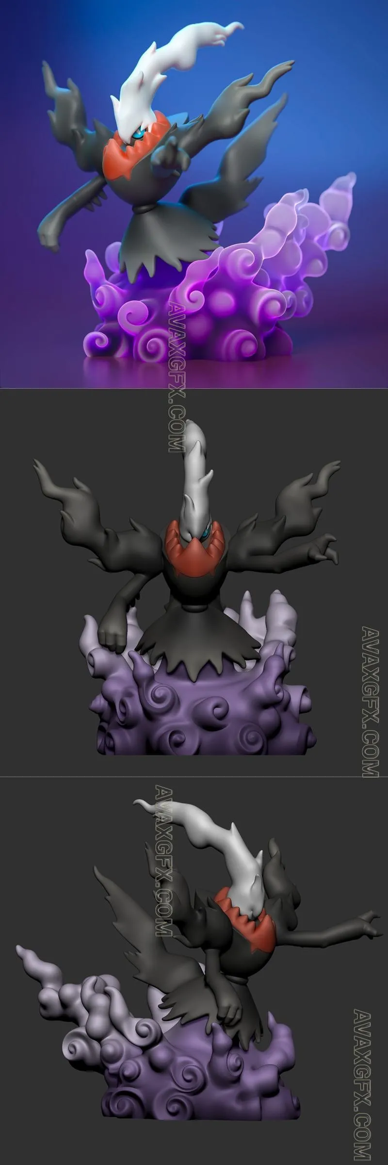 Darkrai Pokemon - STL 3D Model