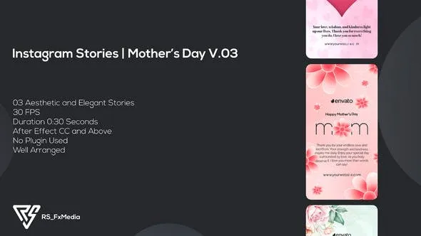 Instagram Stories | Mothers Day Greetings V.03 52173217 Videohive